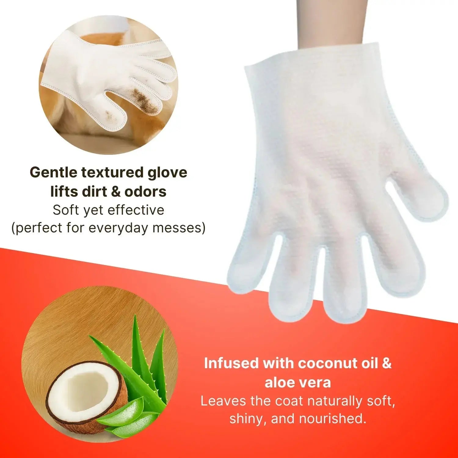 Deodorizing Pet Glove Wipes (18-Pack) Mud- Free Paws Fursera