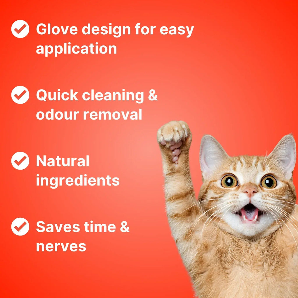 Deodorizing Pet Glove Wipes (18-Pack) Mud- Free Paws