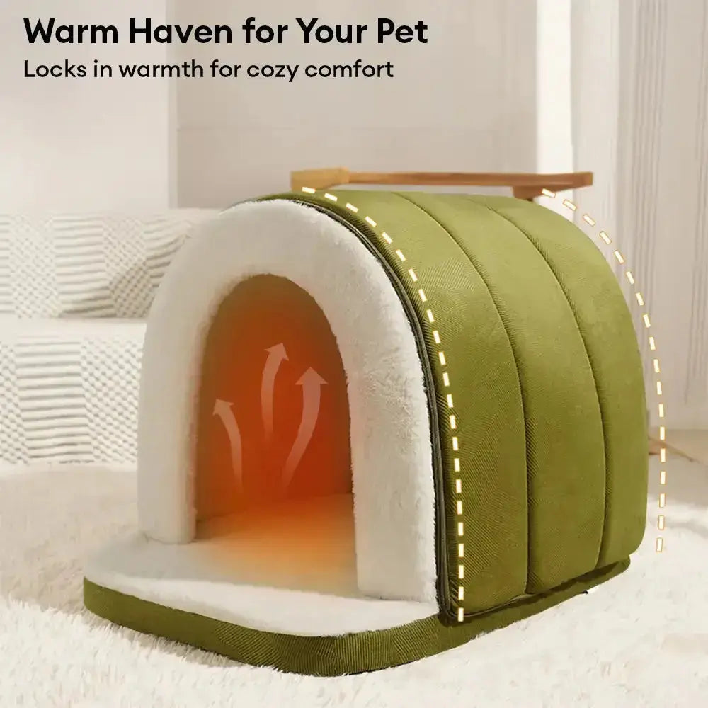 Cozy Cave Pet Bed – Warm Cat & Dog House Fursera