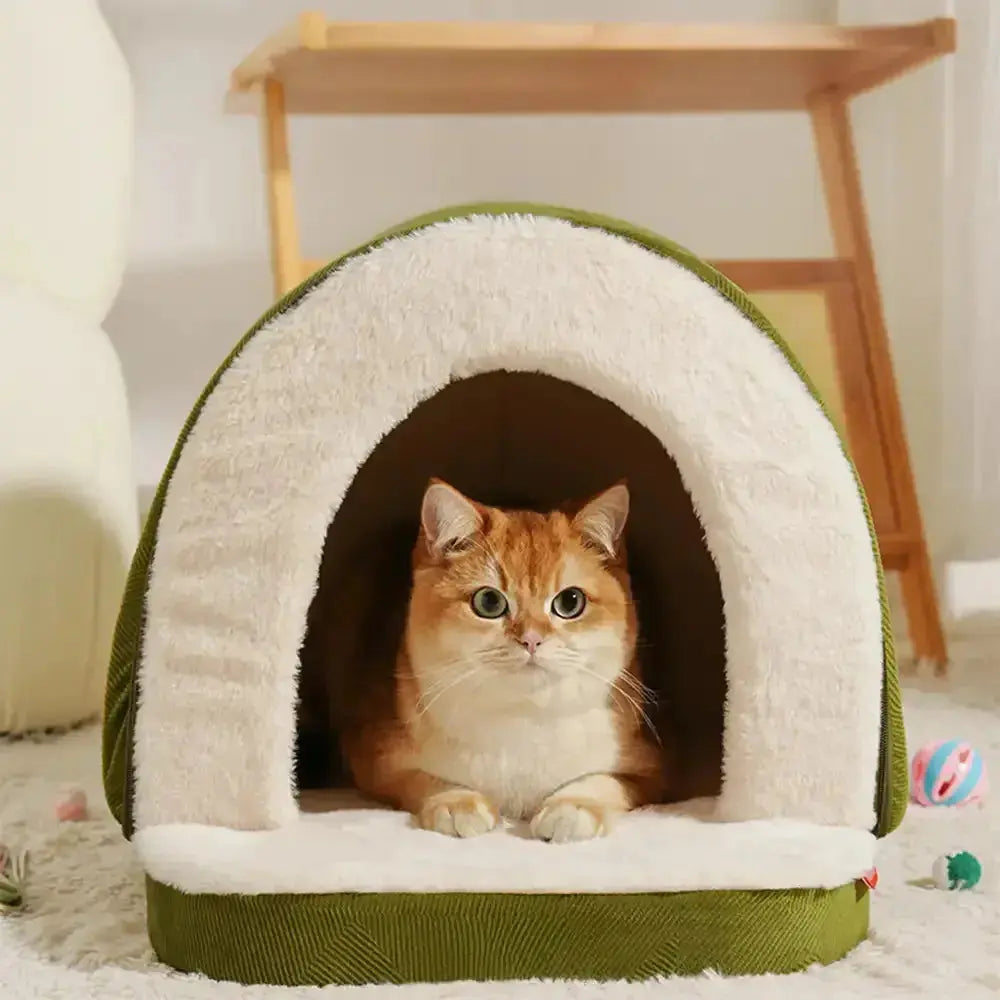 Cozy Cave Pet Bed – Warm Cat & Dog House Fursera