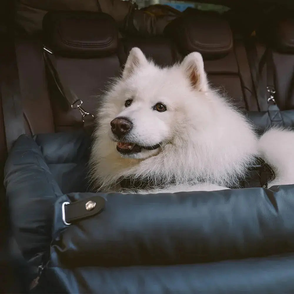Dog Car Seat Bed – Faux Leather Booster for Medium & Large Dogs Fursera