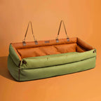 Dog Car Seat Bed – Faux Leather Booster for Medium & Large Dogs Fursera
