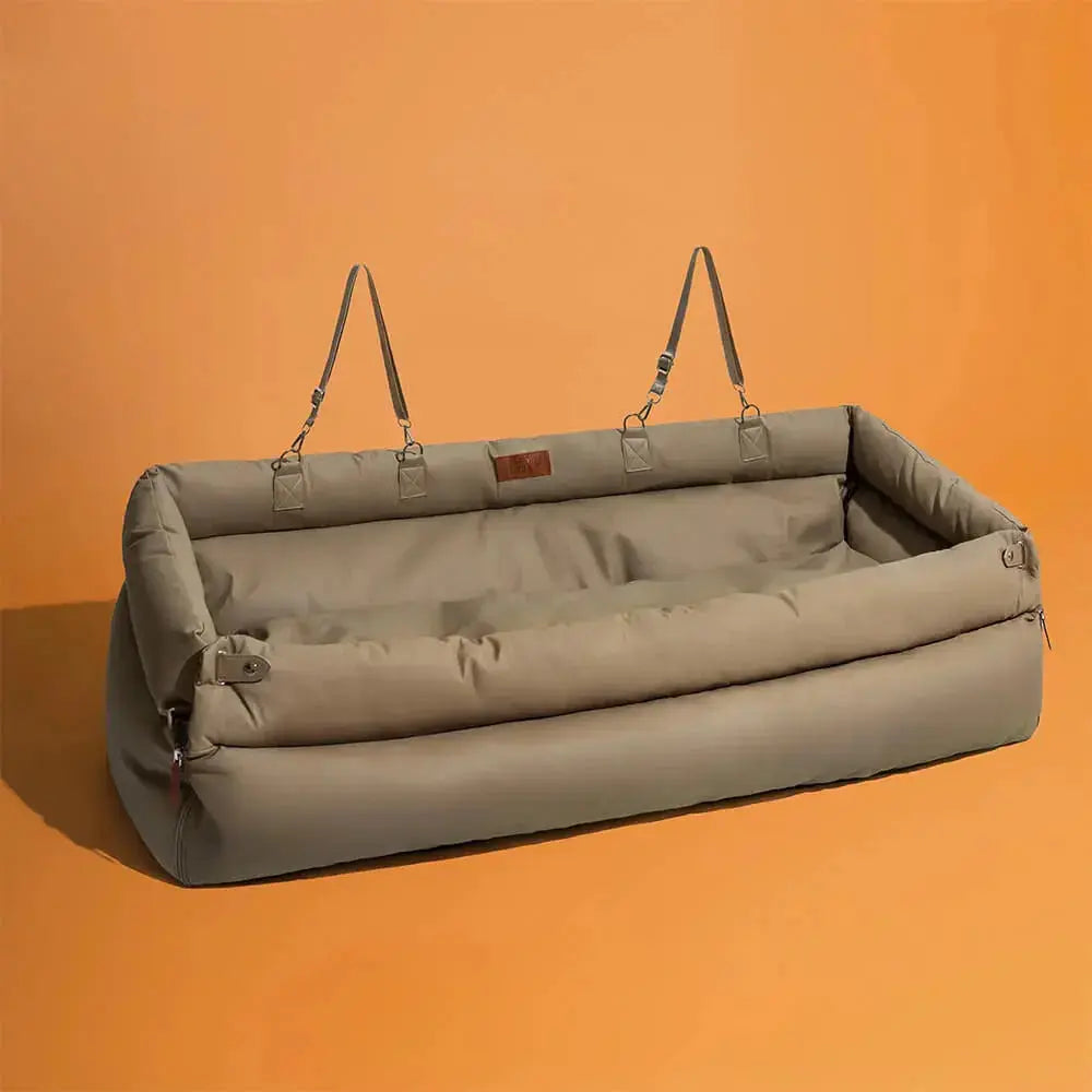 Dog Car Seat Bed – Faux Leather Booster for Medium & Large Dogs Fursera
