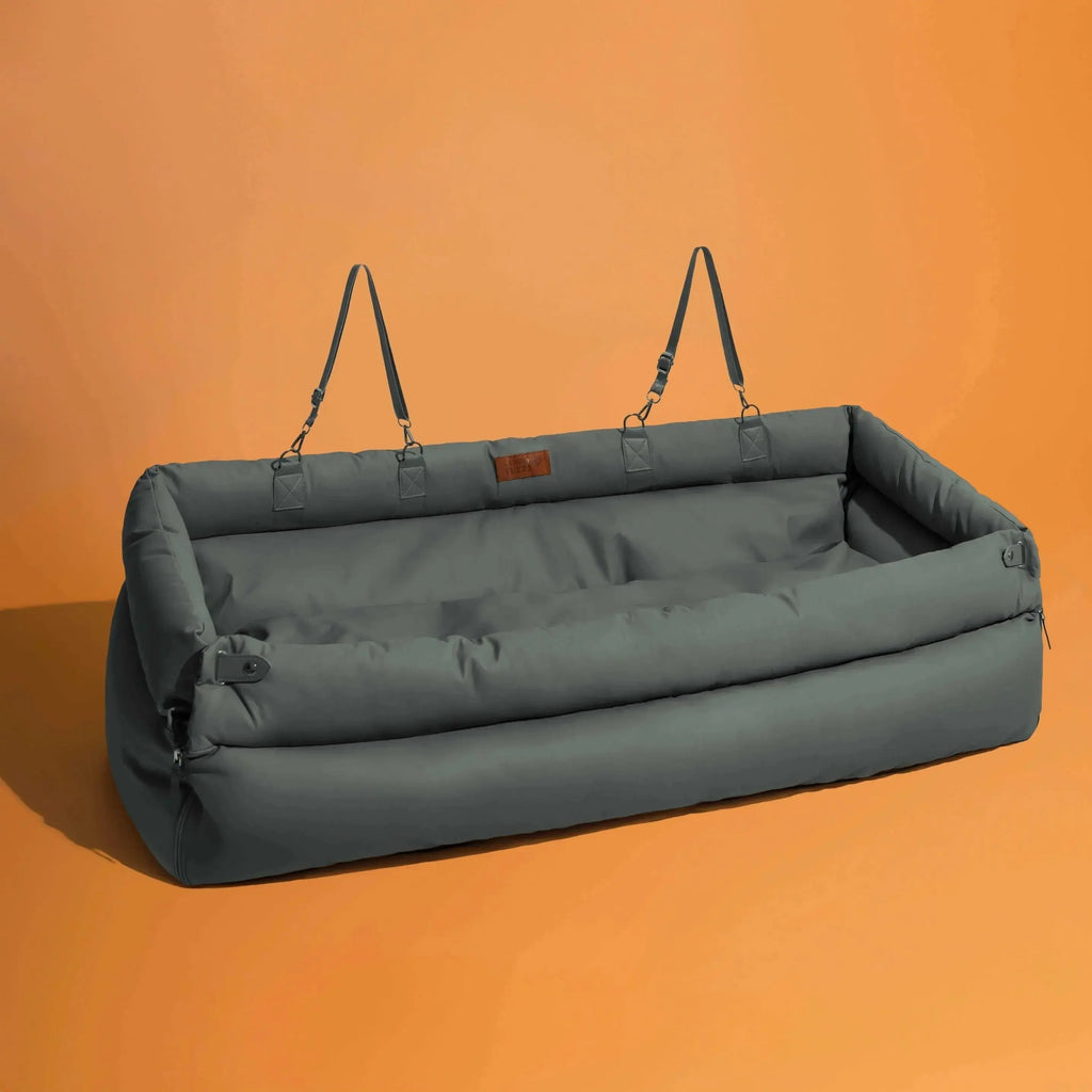 Dog Car Seat Bed – Faux Leather Booster for Medium & Large Dogs Fursera