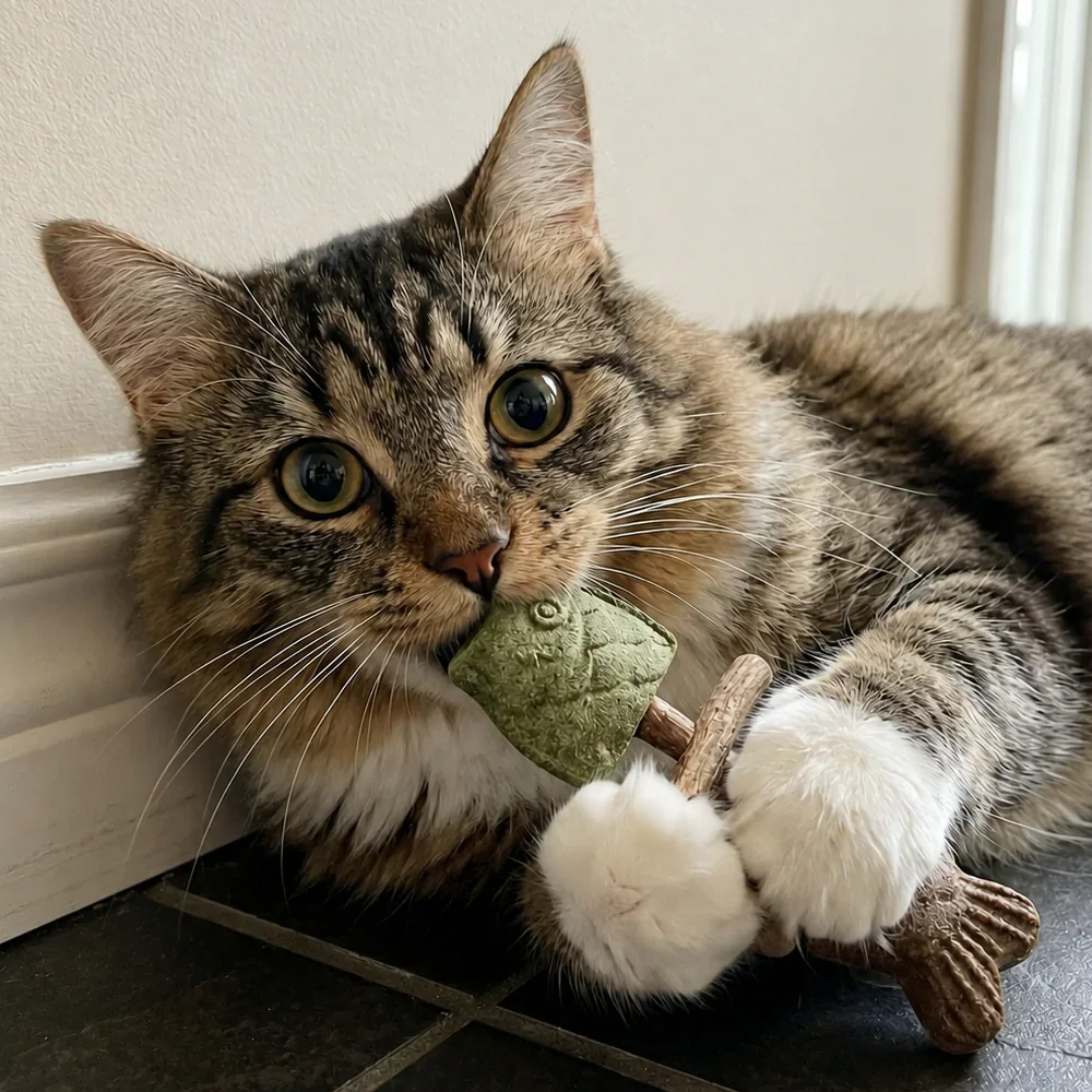 Fish Bone Cat Dental Chew Toy