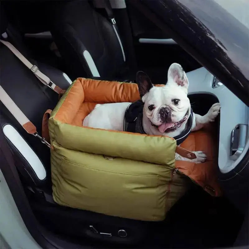 Dog Car Seat Bed – Faux Leather Booster Seat for Safe Travel Fursera