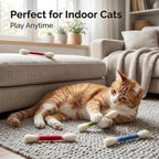 Giant Q Tip Cat Toy with Catnip (6PCS)