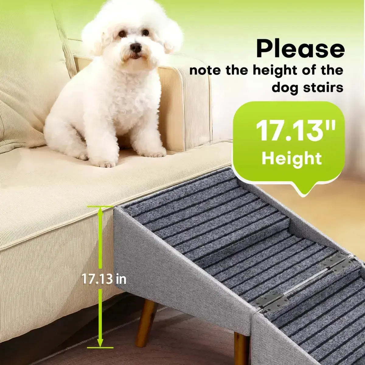 Dog Stairs Ramp – Convertible Ottoman for Small & Senior Dogs Fursera
